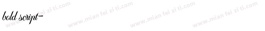 bold script字体转换